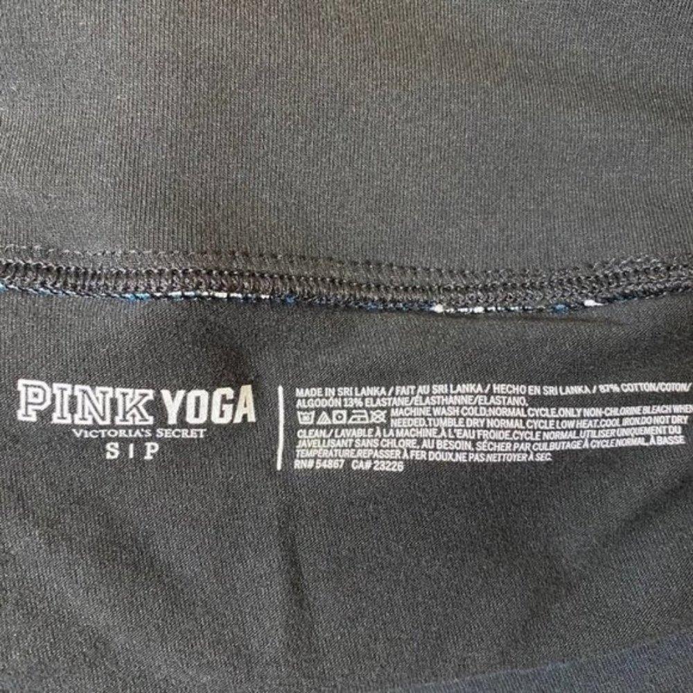 VS Pink Black Teal Dog Logo Yoga Legging - Picture 2 of 2